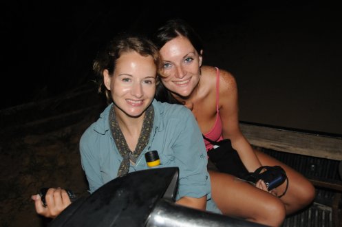 Zoe and Susan on the Night Safari