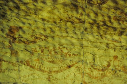 Prehistoric cave paintings in the Painted Cave, Niah